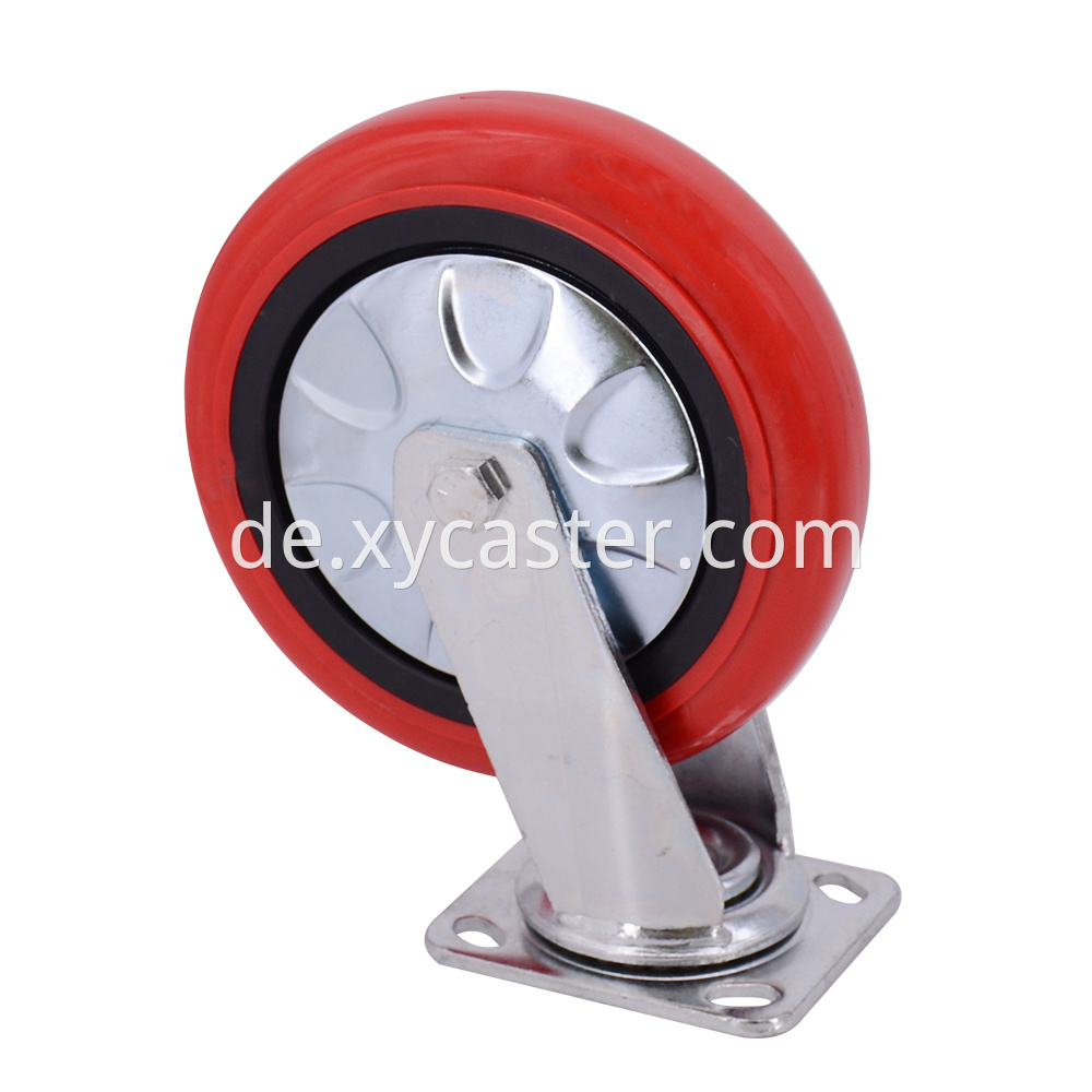 8 Inch Swivel Caster Red